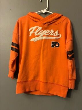 NHL Orange Hoodie with Embroidered League Patch